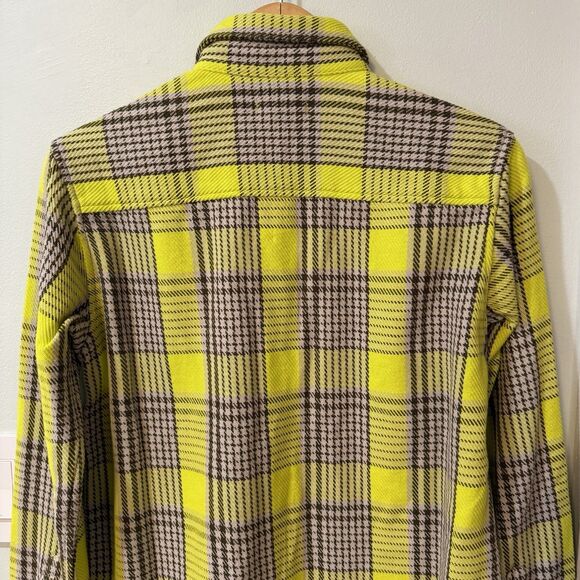 Outerknown Blanket Shirt Womens XS/S Yellow Shacket 100% Organic Cotton Relaxed - Picture 4 of 7